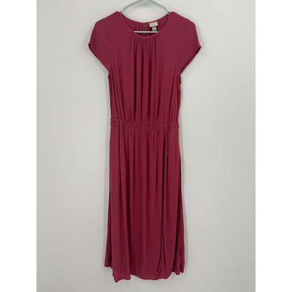 A New Day Womens‎ Dress Size Small Pink Rose Midi Short Sleeve NWT - Picture 1 of 10